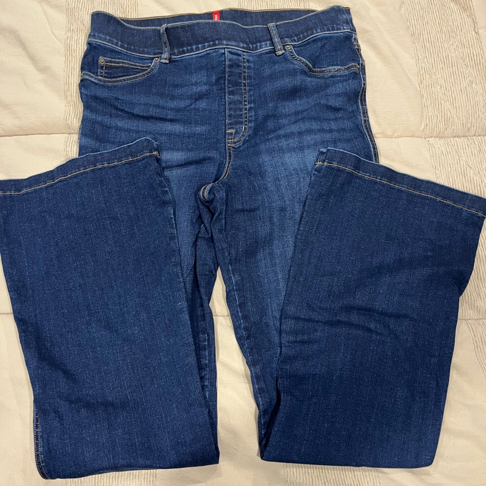 SPANX Deep Indigo Jeans Washed never worn Long Length